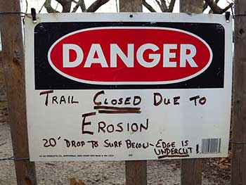 Beach Erosion Sign